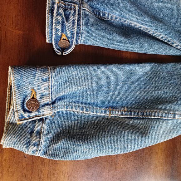 Vtg 90's Levi's Jacket, 70507-0389 Leather Applique, Southwest, Tribal, USA, M - Picture 12 of 15